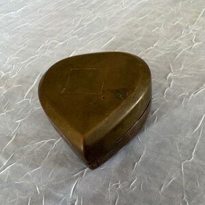 Heart-Shaped Brass Trinket Box